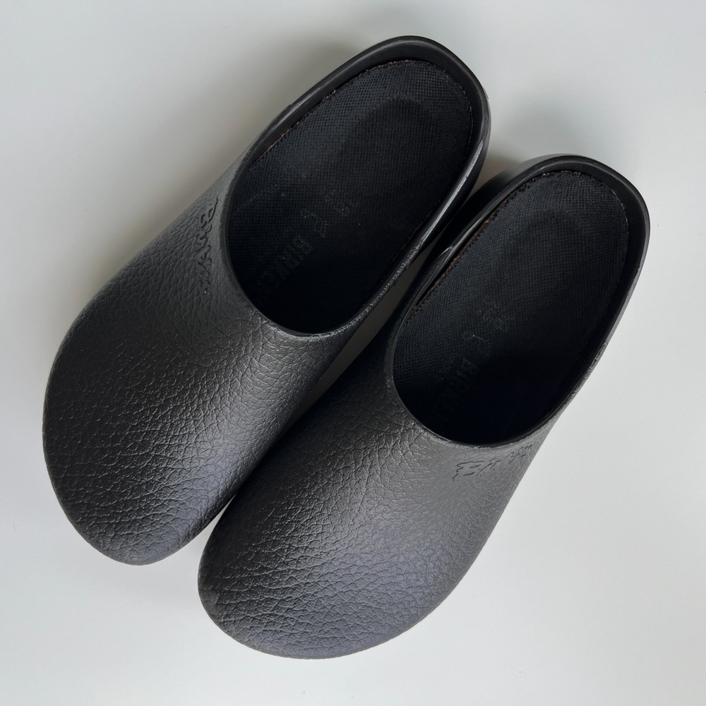 Birkenstock Super Birki Clog Shoes Black Womens 38 US 7 - 7.5